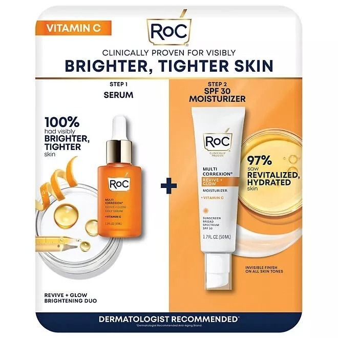 ROC Revive Glow Moisturizer and Revive + Glow Serum Vitamin C - Production Review