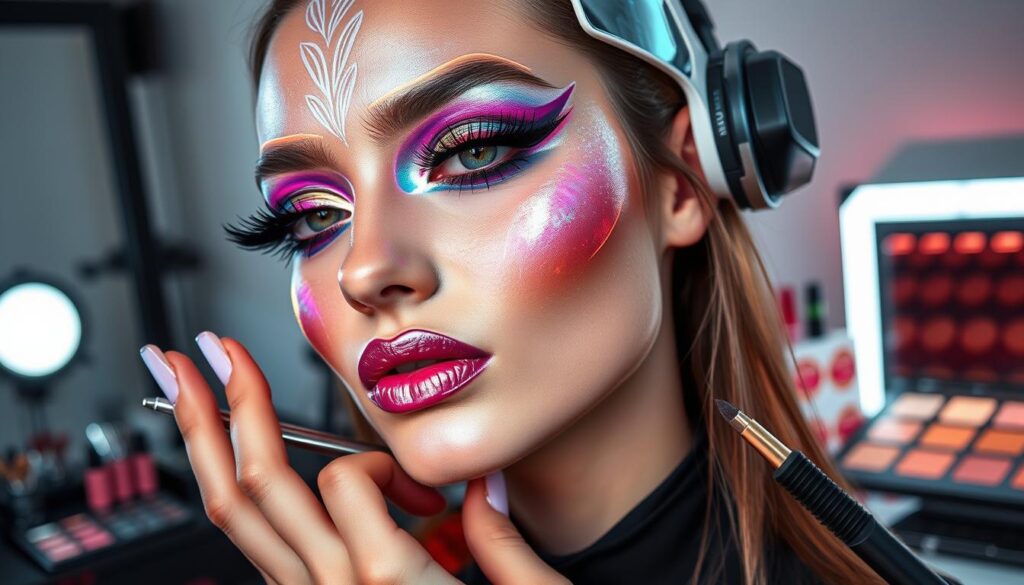 Avant-garde beauty looks and innovative makeup technologies