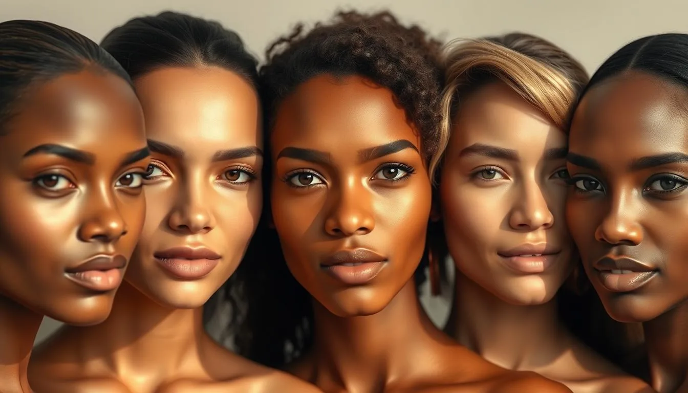Undertone skin color