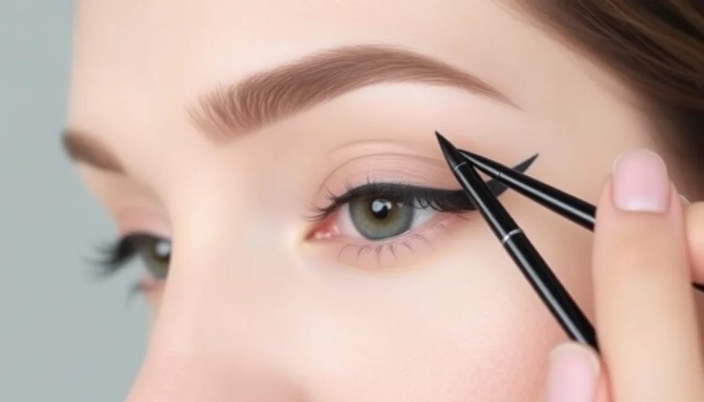 winged eyeliner steps