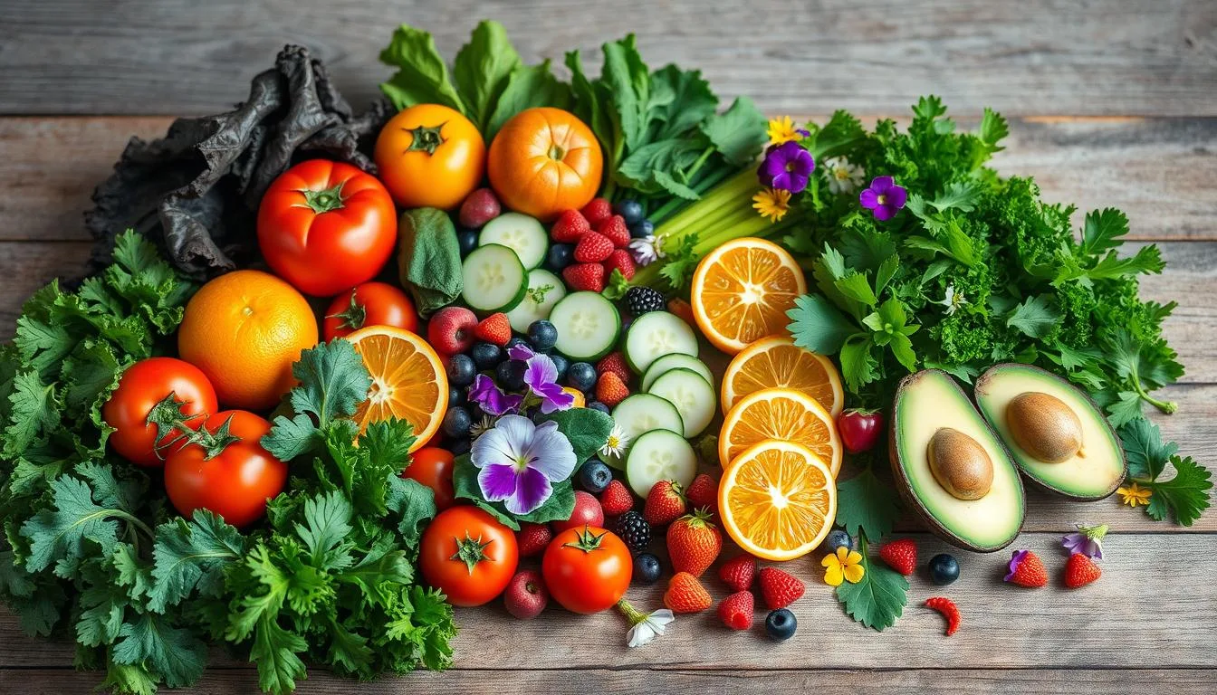 Veggies and fruit for skin masking