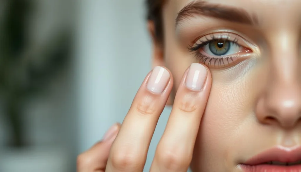 finger concealer application