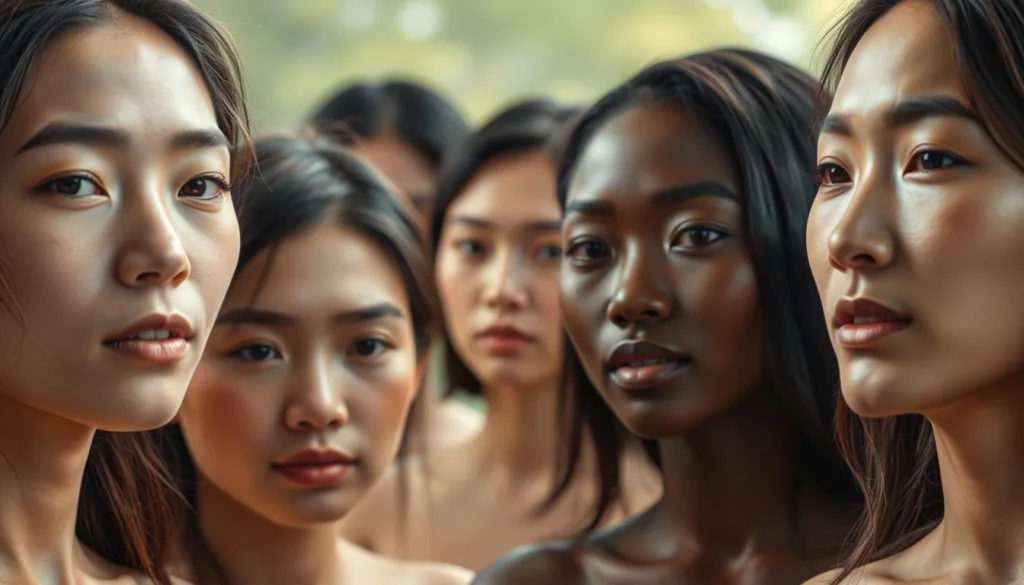 Asian skin tones diversity