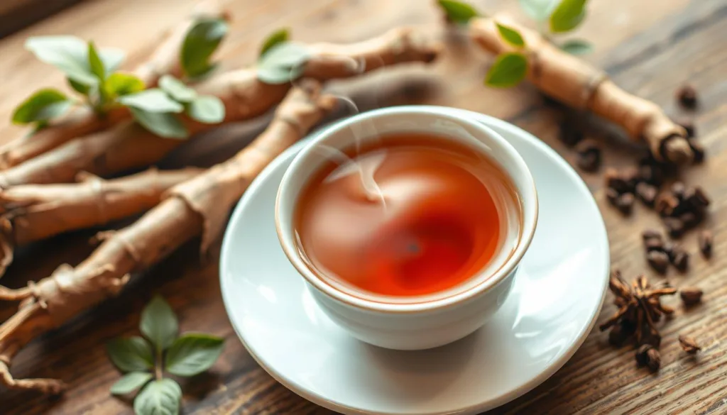 Korean Retinol Tea brewing