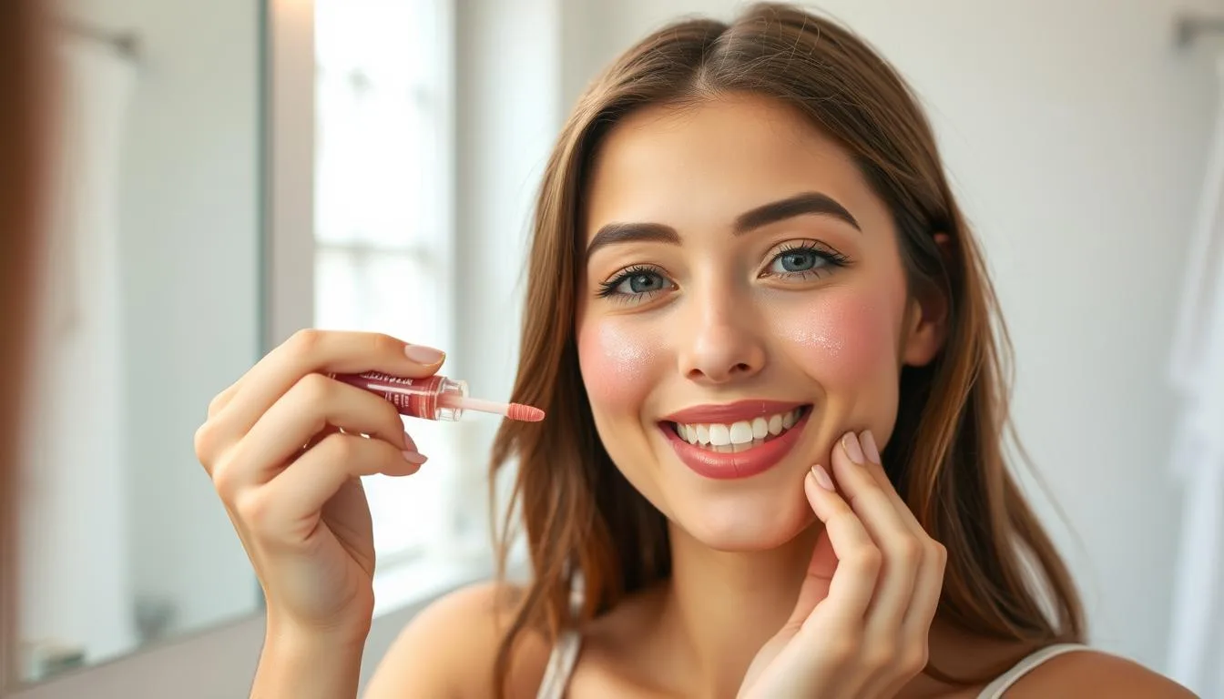 Lip gloss blush using the  same