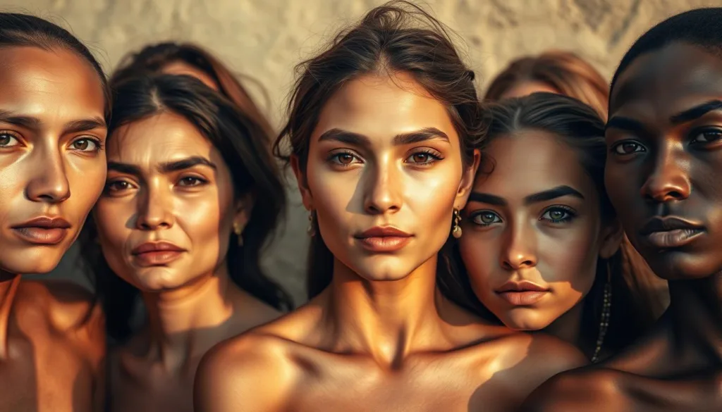 various asian skin tones