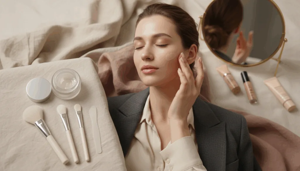 makeup primer application