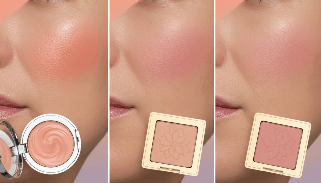 cream vs powder blush for mature skin