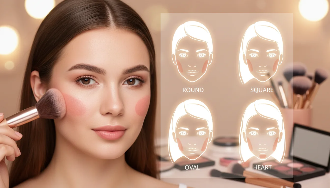 how to apply blush for your face shape