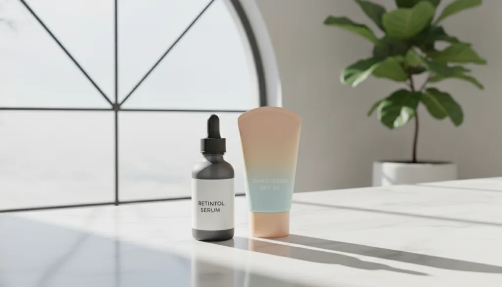 retinol and sunscreen
